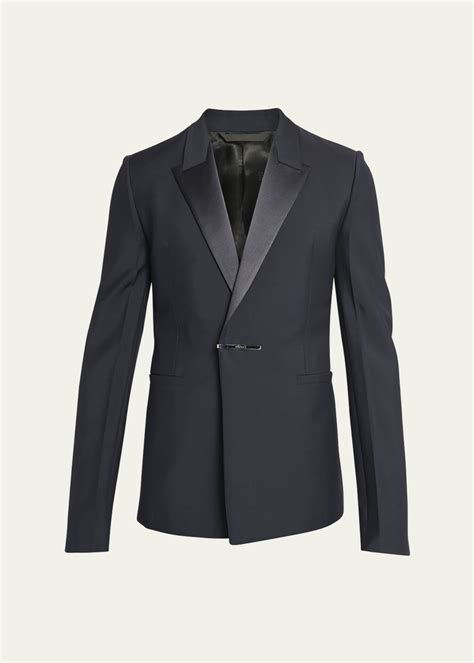 givenchy metal clip blazer men.